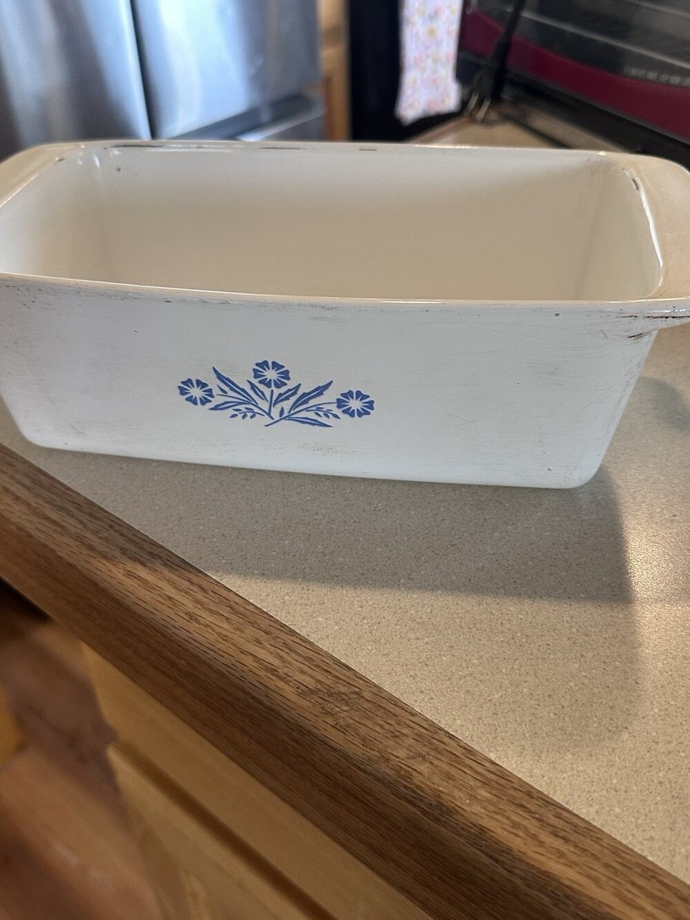 Vintage Corning Ware Blue Cornflower Loaf Pan P-315-B 2 Qt Bread Meatloaf 9x5x3